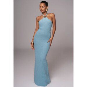 JLUXLABEL Blue Halter Maxi Dress